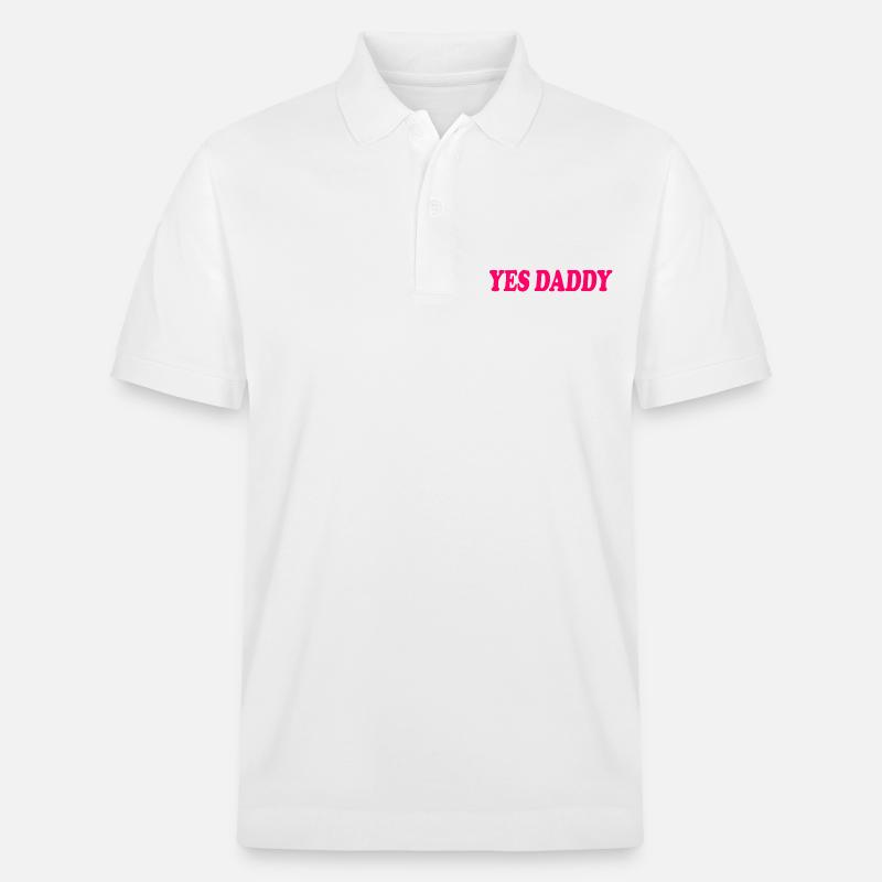 Yes daddy - Stanley/Stella Unisex Organic Polo Shirt PREPSTER - white
