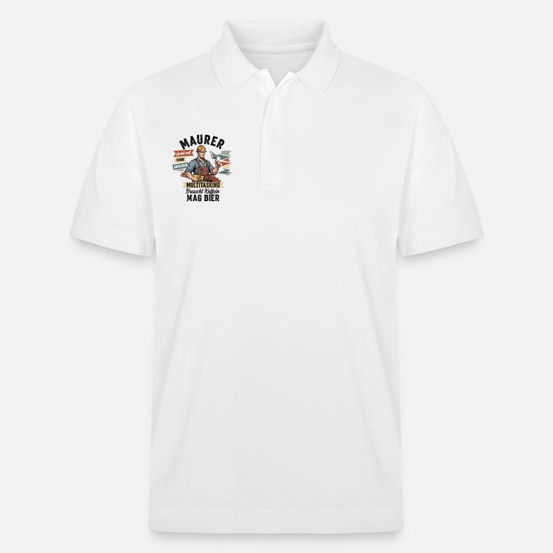 Der Maurer - Stanley/Stella Unisex Bio-Poloshirt PREPSTER - Weiß