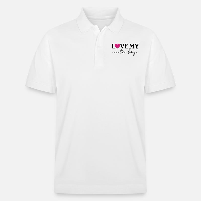 J’adore mon joli garçon - Polo PREPSTER bio Stanley/Stella Unisexe - blanc