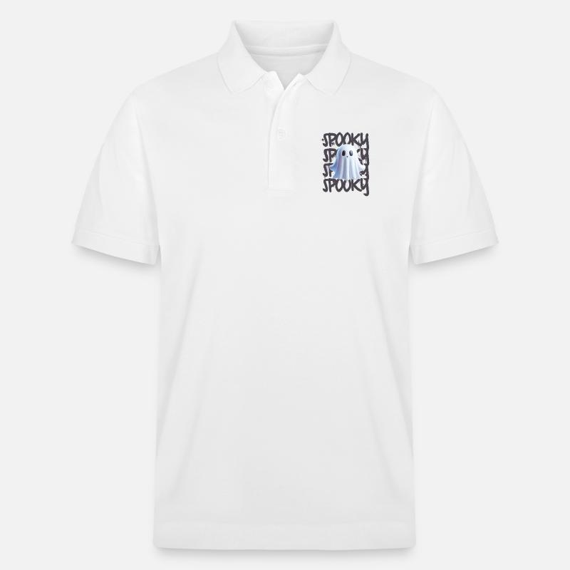 Spooky Ghost Geist Halloween - Stanley/Stella Unisex Bio-Poloshirt PREPSTER - Weiß