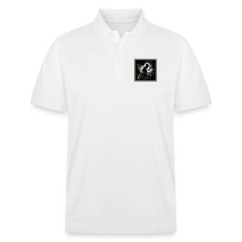 Drummer Drums - Stanley/Stella Unisex Bio-Poloshirt PREPSTER - Weiß - Vorne - Roxy (174cm) & Andy (188cm)