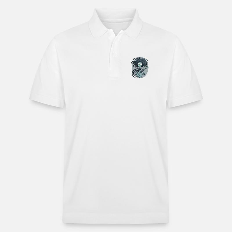 Guitar Lady - Stanley/Stella Unisex Bio-Poloshirt PREPSTER - Weiß