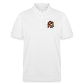 Drums Schlagzeug - Stanley/Stella Unisex Bio-Poloshirt PREPSTER - Weiß - Vorne - Roxy (174cm) & Andy (188cm)