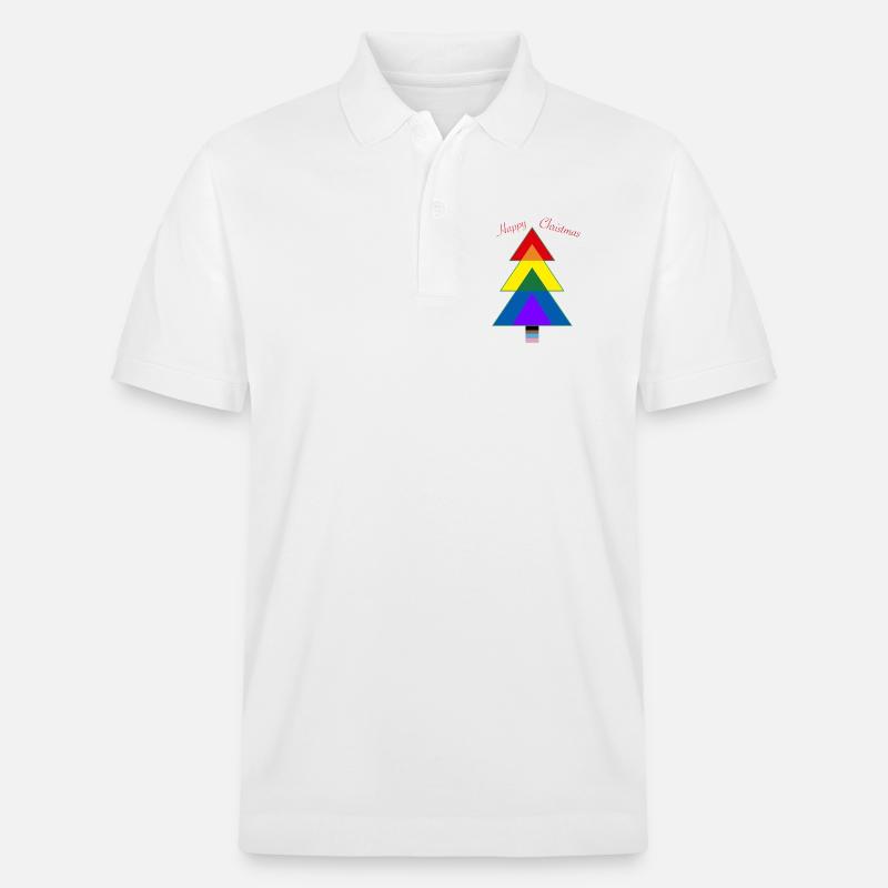 Weihnachtsbaum - Pride tree LGBTQ+ - Stanley/Stella Unisex Bio-Poloshirt PREPSTER - Weiß