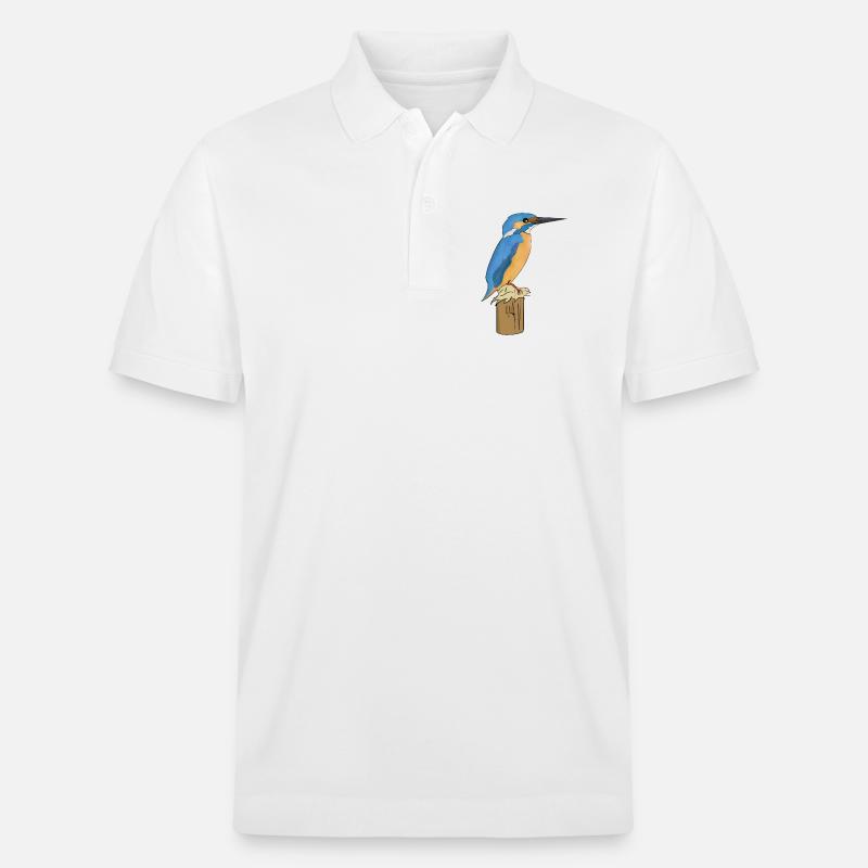 Eisvogel Vogel - Stanley/Stella Unisex Bio-Poloshirt PREPSTER - Weiß