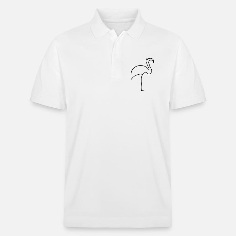 Flamingo - Stanley/Stella Unisex Bio-Poloshirt PREPSTER - Weiß