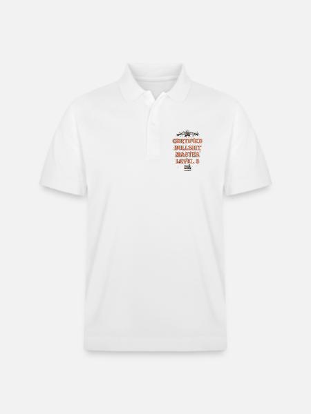 Certified Bullshit Master Level 3 - Stanley/Stella Unisex Organic Polo Shirt PREPSTER - white