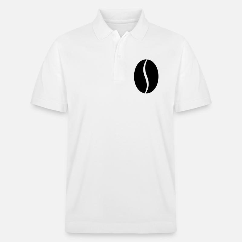 Silhouette du grain de café - Polo PREPSTER bio Stanley/Stella Unisexe - blanc