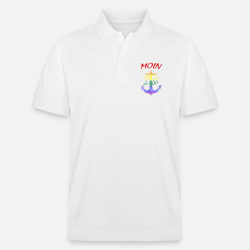 Moin Rainbow Anchor - Polo PREPSTER bio Stanley/Stella Unisexe - blanc