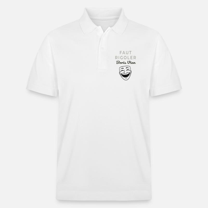 Faut Rigoler Boris Vian - Polo PREPSTER bio Stanley/Stella Unisexe - blanc