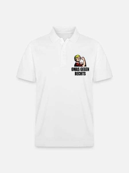 Omas gegen rechts - Stanley/Stella Unisex Bio-Poloshirt PREPSTER - Weiß
