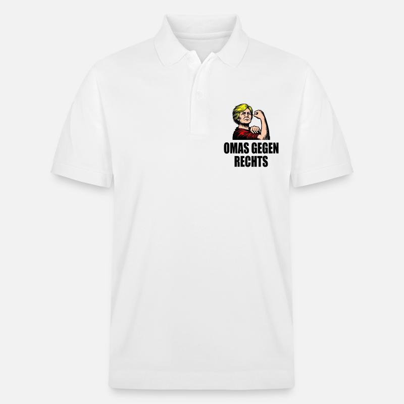 Omas gegen rechts - Stanley/Stella Unisex Bio-Poloshirt PREPSTER - Weiß