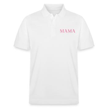 Mama Beste Mama - Stanley/Stella Unisex Bio-Poloshirt PREPSTER - Weiß - Vorne - Roxy (174cm) & Andy (188cm)