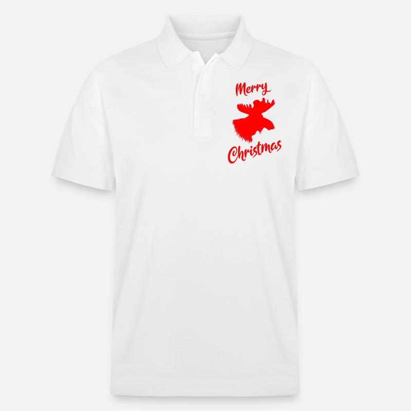 Noël de l’orignal - Polo PREPSTER bio Stanley/Stella Unisexe - blanc