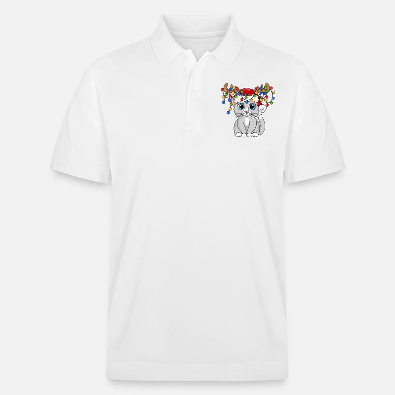 Weihnachts Mieze - Stanley/Stella Unisex Bio-Poloshirt PREPSTER - Weiß