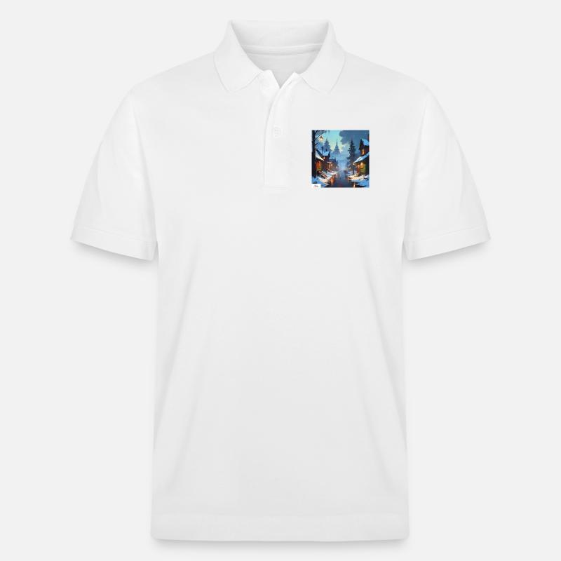 Ruhiger Winterabend - Stanley/Stella Unisex Bio-Poloshirt PREPSTER - Weiß