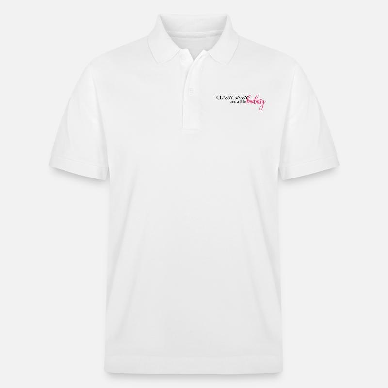 Classy, Sassy & a little badassy - Mindset Spruch - Stanley/Stella Unisex Bio-Poloshirt PREPSTER - Weiß