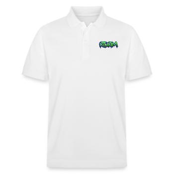 Graffiti First Name Adam - Stanley/Stella Unisex Organic Polo Shirt PREPSTER - white - Front - Roxy (174cm) & Andy (188cm)