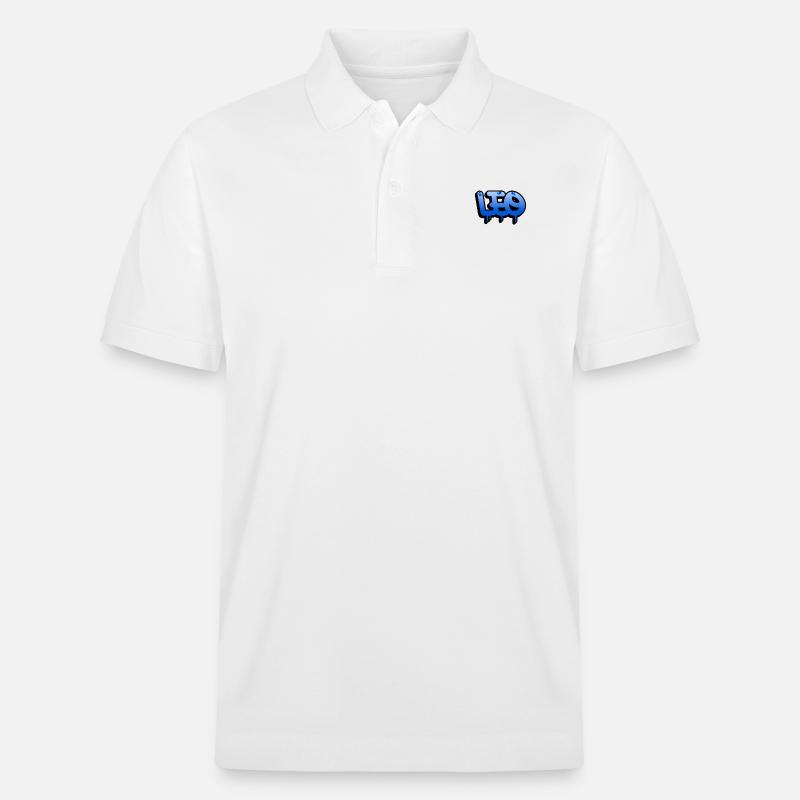 Graffiti-Name Leo - Stanley/Stella Unisex Bio-Poloshirt PREPSTER - Weiß
