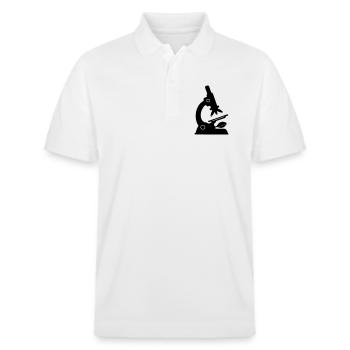 Laboratory microscope - Stanley/Stella Unisex Organic Polo Shirt PREPSTER - white - Front - Roxy (174cm) & Andy (188cm)