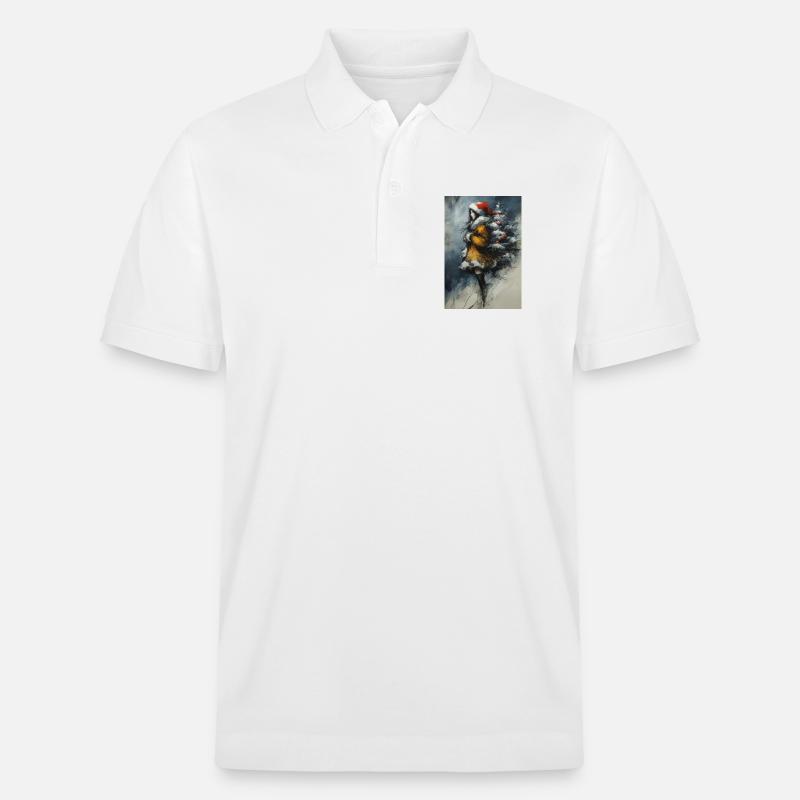 Märchenwinter: Mädchen und Baum - Stanley/Stella Unisex Bio-Poloshirt PREPSTER - Weiß