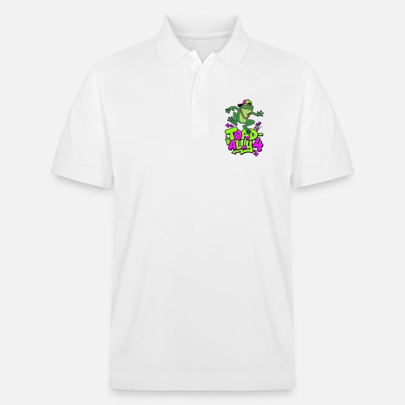 Toad-Ally 4 Crapaud Cool - Polo PREPSTER bio Stanley/Stella Unisexe - blanc