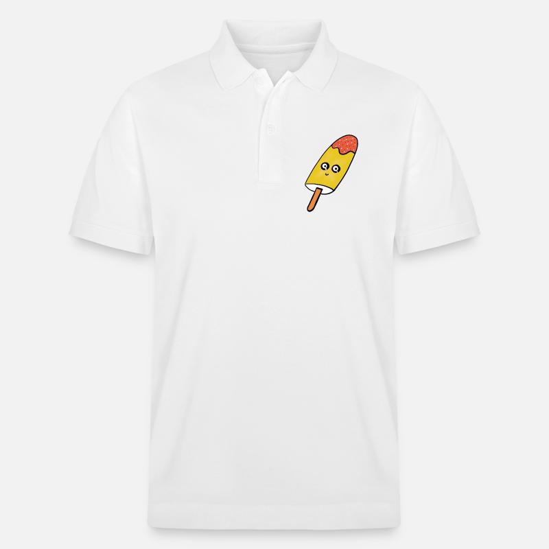 Kawaii  Eis Eiskrem Kinder lustig - Polo PREPSTER bio Stanley/Stella Unisexe - blanc