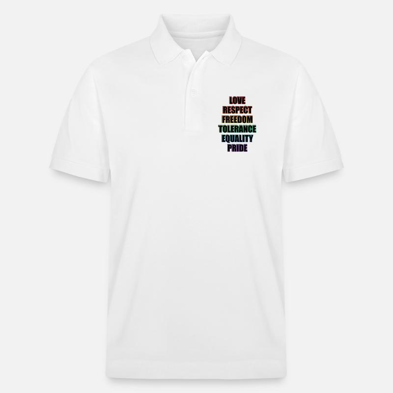LGBTQ-Pride-Werte - Stanley/Stella Unisex Bio-Poloshirt PREPSTER - Weiß