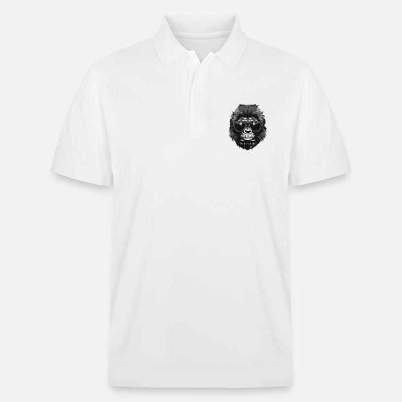 Gorilla - Stanley/Stella Unisex Bio-Poloshirt PREPSTER - Weiß