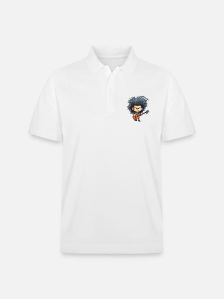 Crazy Guitar - Stanley/Stella Unisex Bio-Poloshirt PREPSTER - Weiß