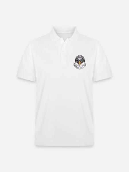 Adler Winter Flieger - Stanley/Stella Unisex Bio-Poloshirt PREPSTER - Weiß