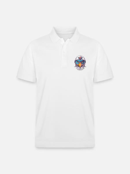 Adler Winter Flieger - Stanley/Stella Unisex Bio-Poloshirt PREPSTER - Weiß