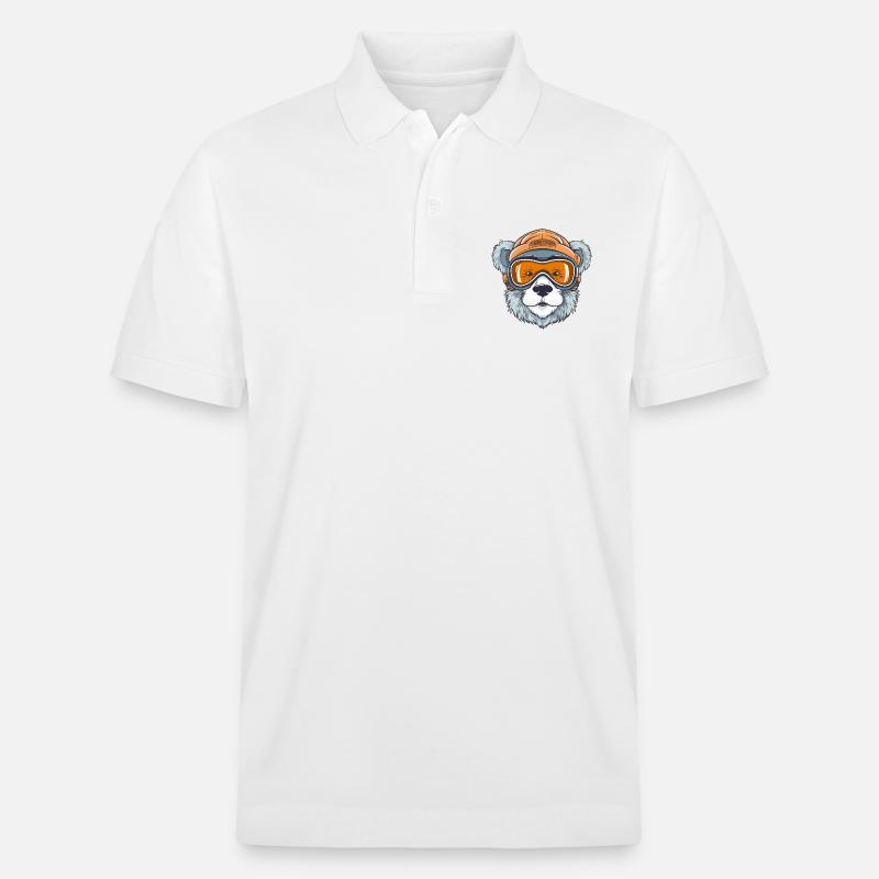 Bär Wintersport - Stanley/Stella Unisex Bio-Poloshirt PREPSTER - Weiß