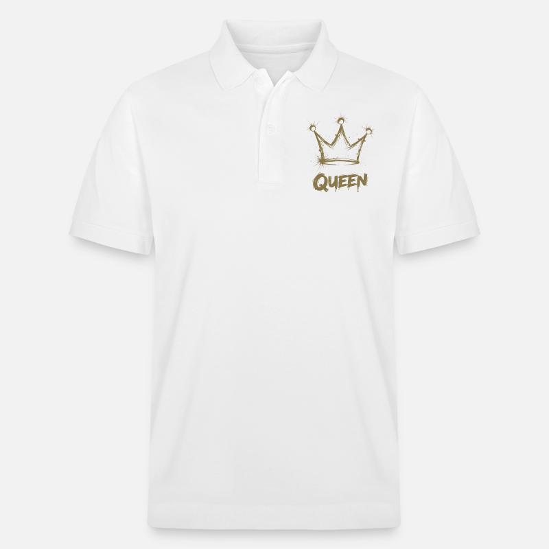 Queen Krone Splash - Stanley/Stella Unisex Bio-Poloshirt PREPSTER - Weiß