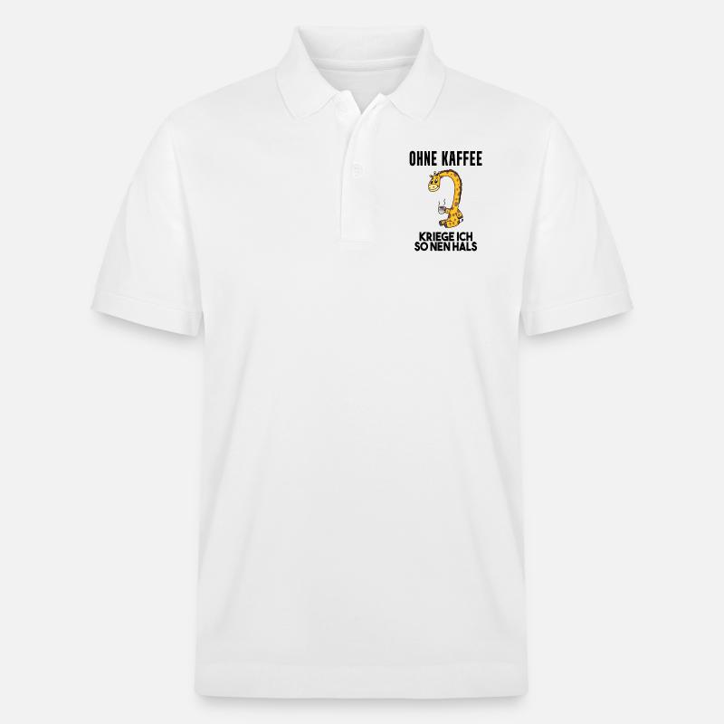 Kaffee Spruch lustig - Stanley/Stella Unisex Bio-Poloshirt PREPSTER - Weiß