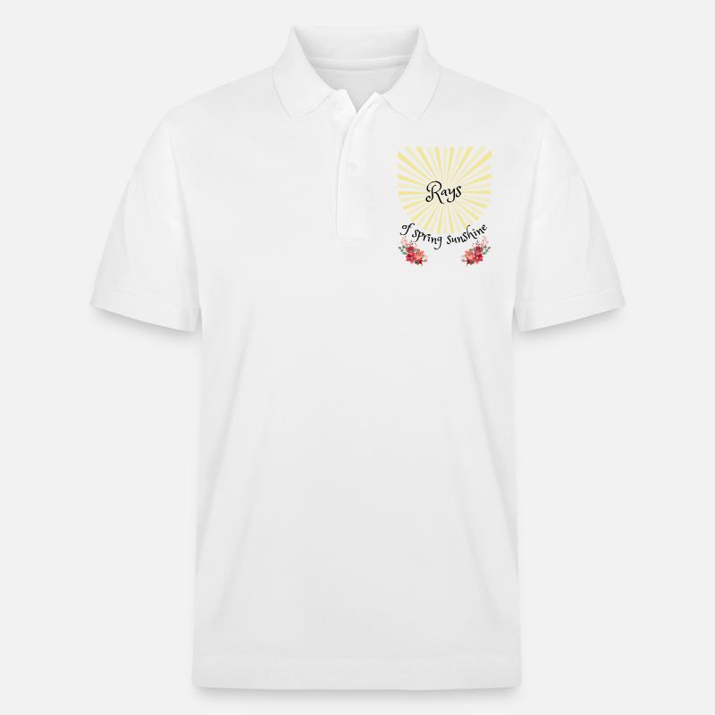 Frühling | Spring | Sonnenstrahlen | Sonne - Stanley/Stella Unisex Bio-Poloshirt PREPSTER - Weiß