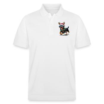 Weihnachts Rottweiler - Stanley/Stella Unisex Bio-Poloshirt PREPSTER - Weiß - Vorne - Roxy (174cm) & Andy (188cm)