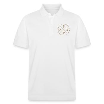Papa Vater Vatertag - Stanley/Stella Unisex Bio-Poloshirt PREPSTER - Weiß - Vorne - Roxy (174cm) & Andy (188cm)