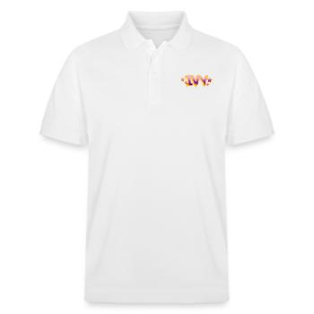 Graffiti Name Ivy - Stanley/Stella Unisex Organic Polo Shirt PREPSTER - white - Front - Roxy (174cm) & Andy (188cm)