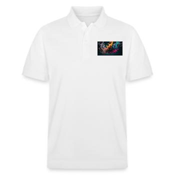 Smoke - Stanley/Stella Unisex Bio-Poloshirt PREPSTER - Weiß - Vorne - Roxy (174cm) & Andy (188cm)