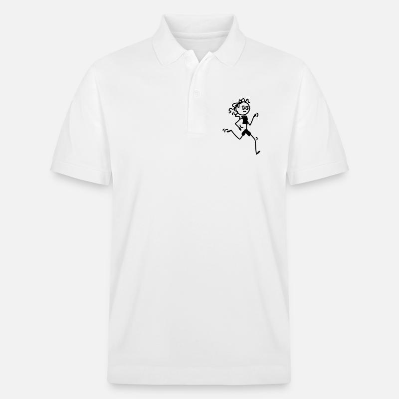Läuferin Mädchen oder Frau - Stanley/Stella Unisex Bio-Poloshirt PREPSTER - Weiß