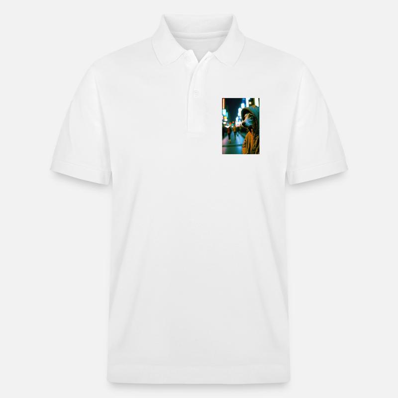 Cyrano auf der Straße 01 - Stanley/Stella Unisex Bio-Poloshirt PREPSTER - Weiß