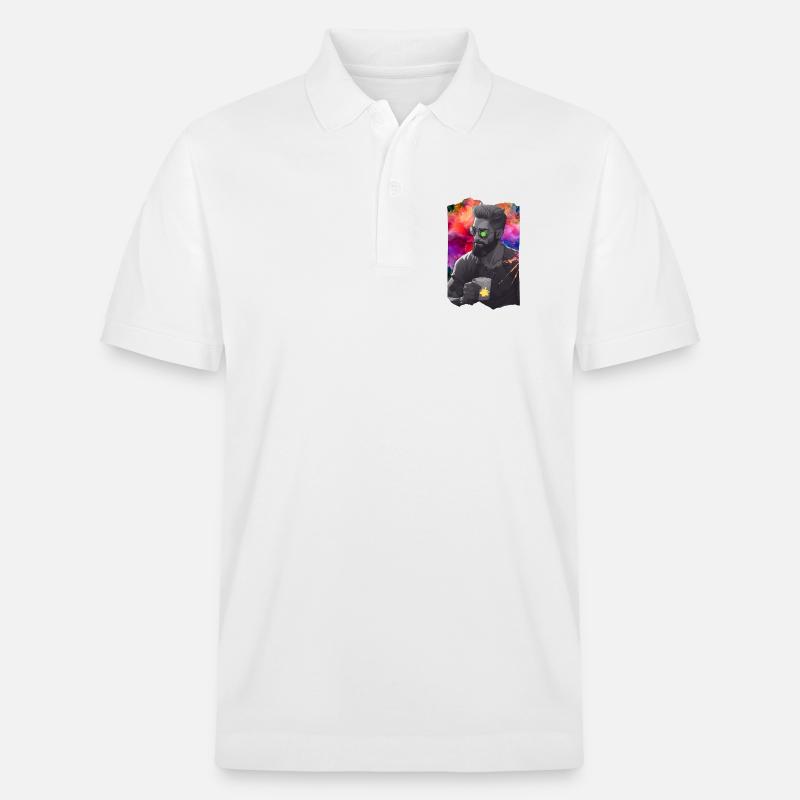Sepia zwischen den Farben - Stanley/Stella Unisex Bio-Poloshirt PREPSTER - Weiß