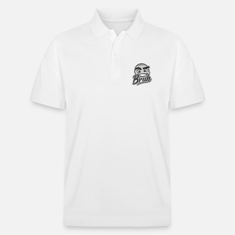 Bruh Face - Stanley/Stella Unisex Bio-Poloshirt PREPSTER - Weiß
