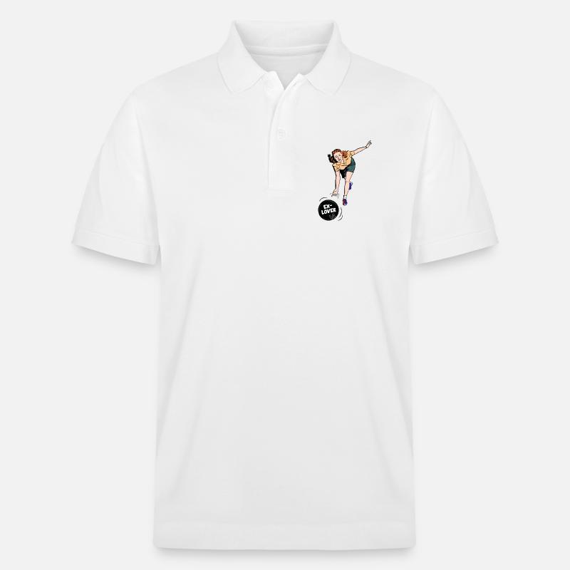Ex-Lover Bowling – Retro Comic Style - Stanley/Stella Unisex Bio-Poloshirt PREPSTER - Weiß
