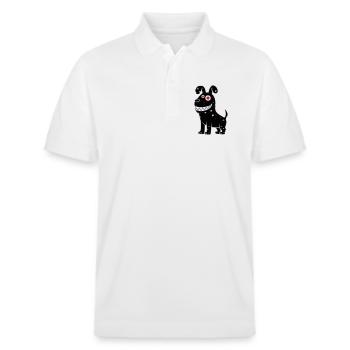Dog graffiti - Stanley/Stella Unisex Bio-Poloshirt PREPSTER - Weiß - Vorne - Roxy (174cm) & Andy (188cm)