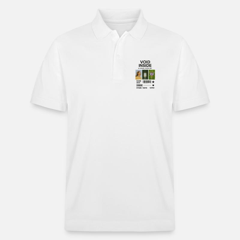 Inner Void: Collage Light Flower - Stanley/Stella Unisex Bio-Poloshirt PREPSTER - Weiß