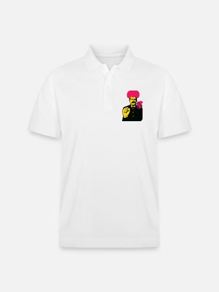 Strange Art Man - Stanley/Stella Unisex Bio-Poloshirt PREPSTER - Weiß