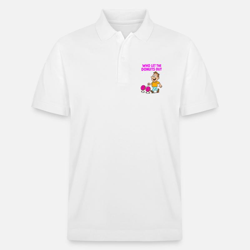 Conception d’expression de beignet humoristique - Polo PREPSTER bio Stanley/Stella Unisexe - blanc