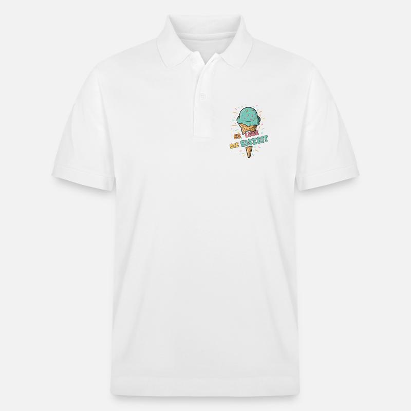 Es lebe die Eiszeit - Eiskugel - Stanley/Stella Unisex Bio-Poloshirt PREPSTER - Weiß